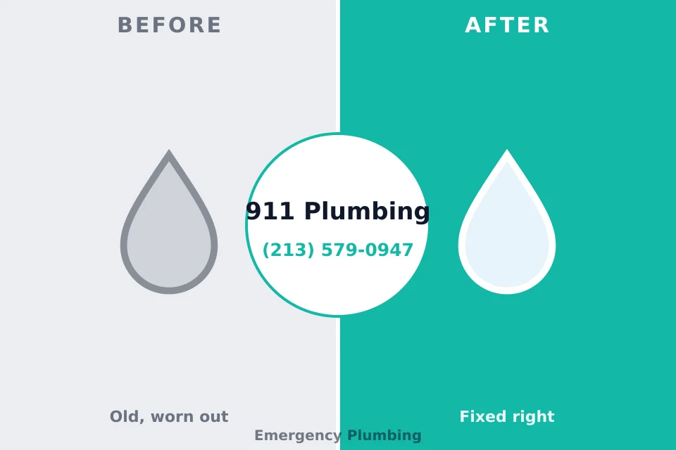 Before and after: plumbing company Hope, IN
